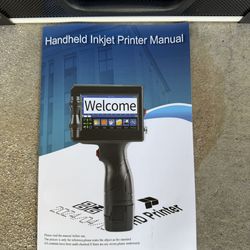 Handheld Inkjet Printer with 42ml Quick-Drying Ink Cartridge, Portable Ink Jet Coding Machine
