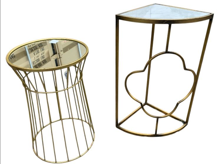 Gold Metal Side Tables