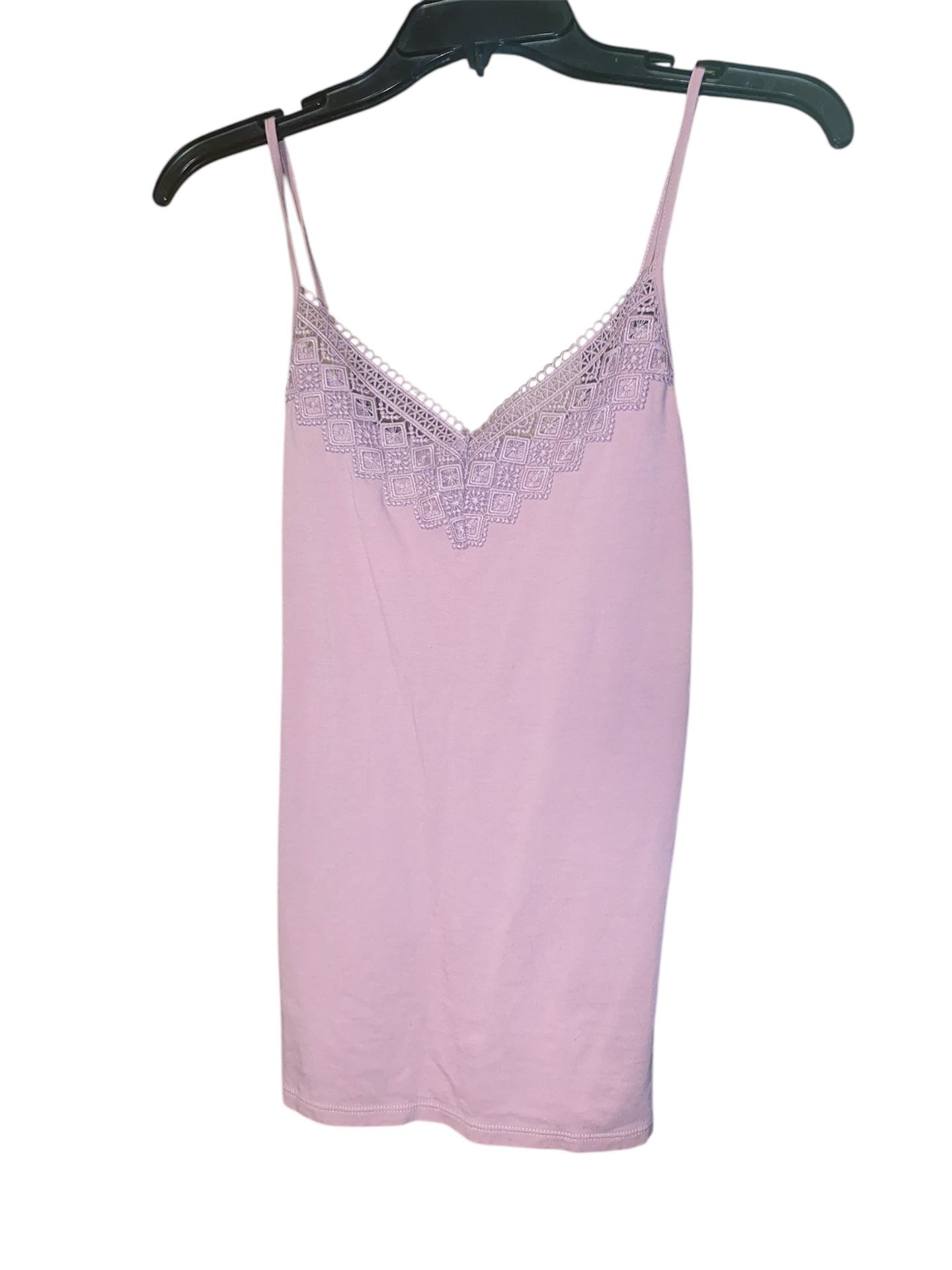 Dusty Pink LOFT XS Lace Trim Tank