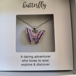 18 In Butterfly Necklace