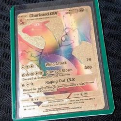 Pokémon Metal Gold Pokémon Card Charizard GX Rare *Acceptable 