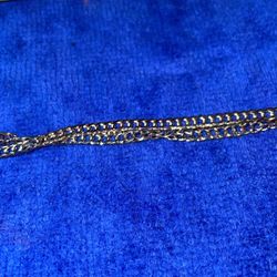 Tri Color Gold Plated 19” Chain