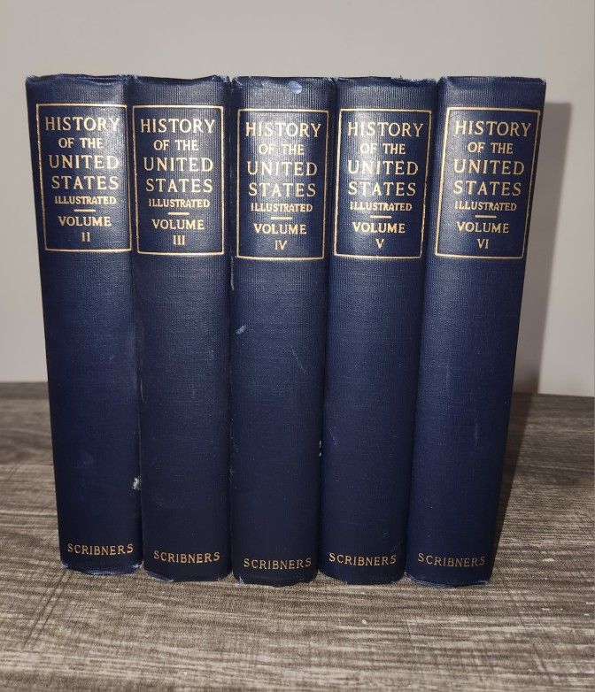 The History Of The United States Hardcover Textbooks - Volumes II - VI