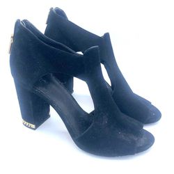 MICHAEL KORS Sabrina Black Suede Open Toe Sandal SIZE 9M