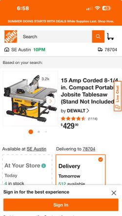 DeWalt Table Saw