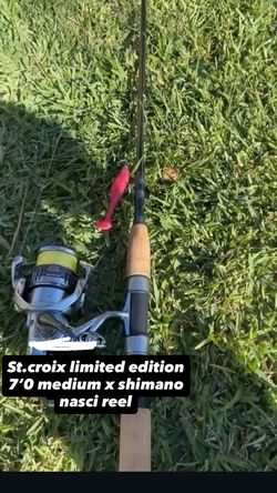 St.croix 7’0 medium rod x shimano nasci reel