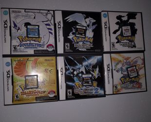 6 Pokemon Ds Games! With cases!