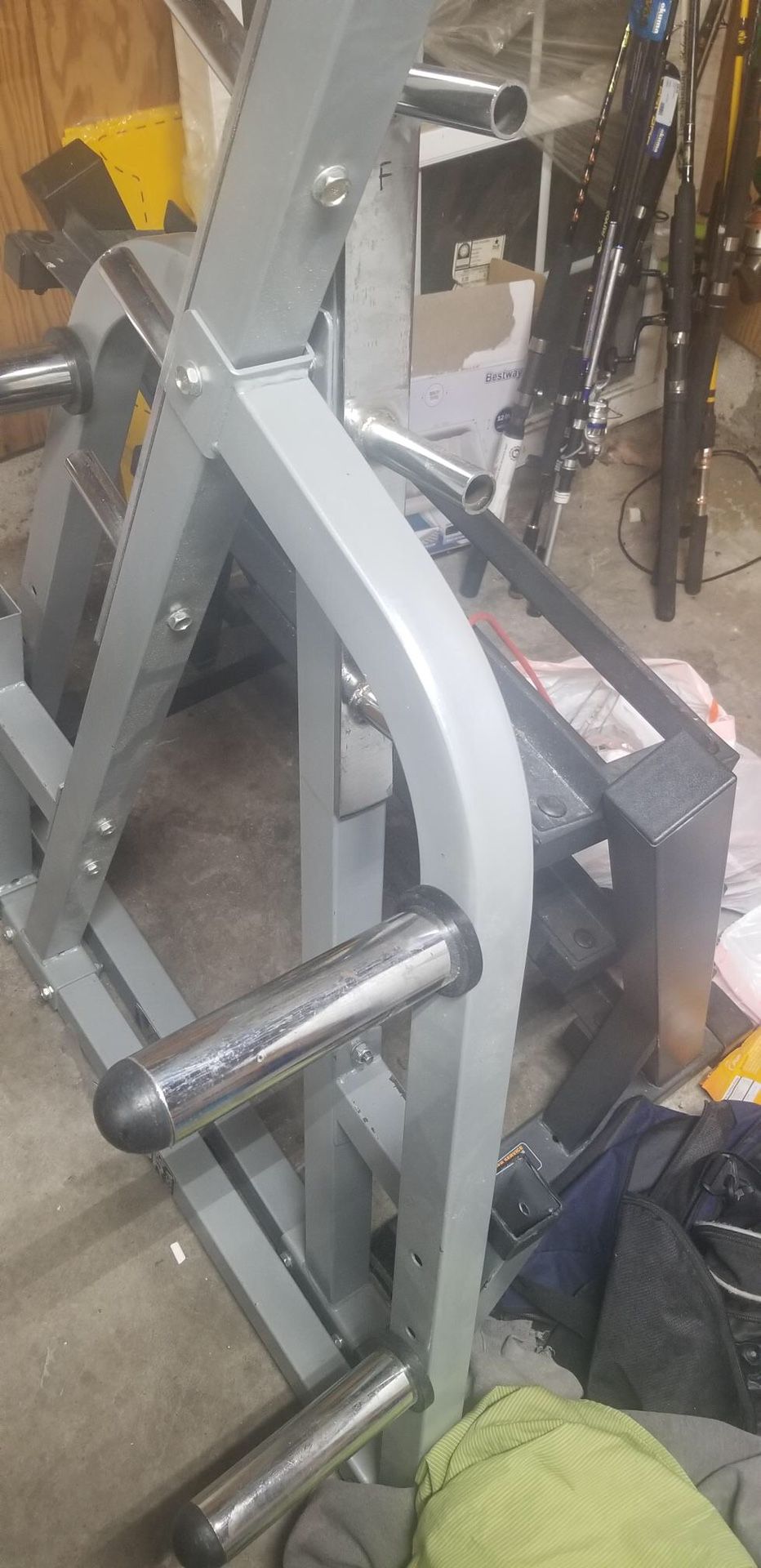 Bench/squat press and dumbbells