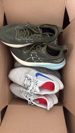 Nike and Acis shoes