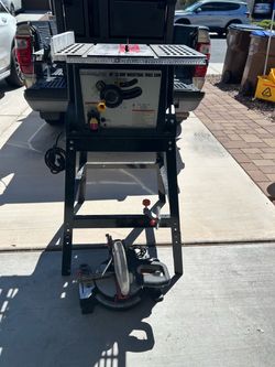10” 13 amp table saw & miter saw