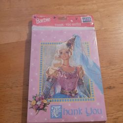 1990s Barbie Rapunzel Thank You Notes 