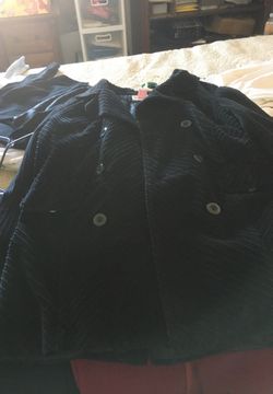 Black corduroy coat