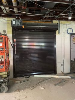 Cookson overhead rolling door with motor