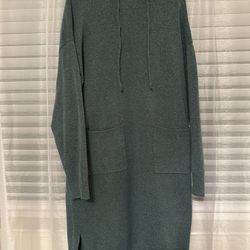 Long Sleeve Sweater Dress Green Size M Lightly Used 