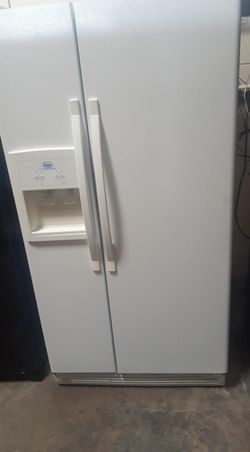 Roper Side-by-Side White Refrigerator Fridge
