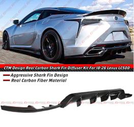 18-26 Lexus LC500 Carbon Fiber Rear Diffuser W/ Side Extension