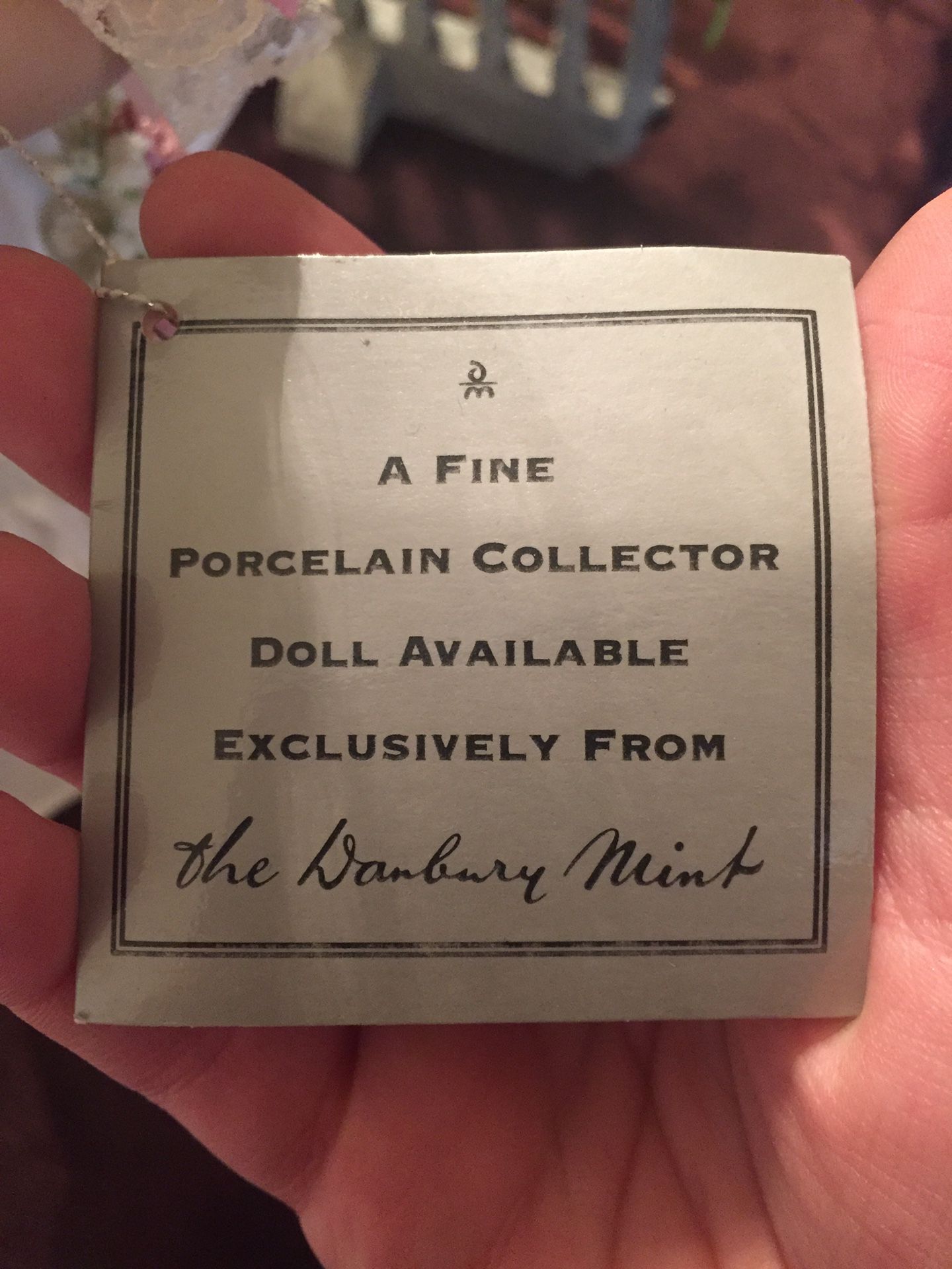 2 vintage Danbury Mint porcelain dolls