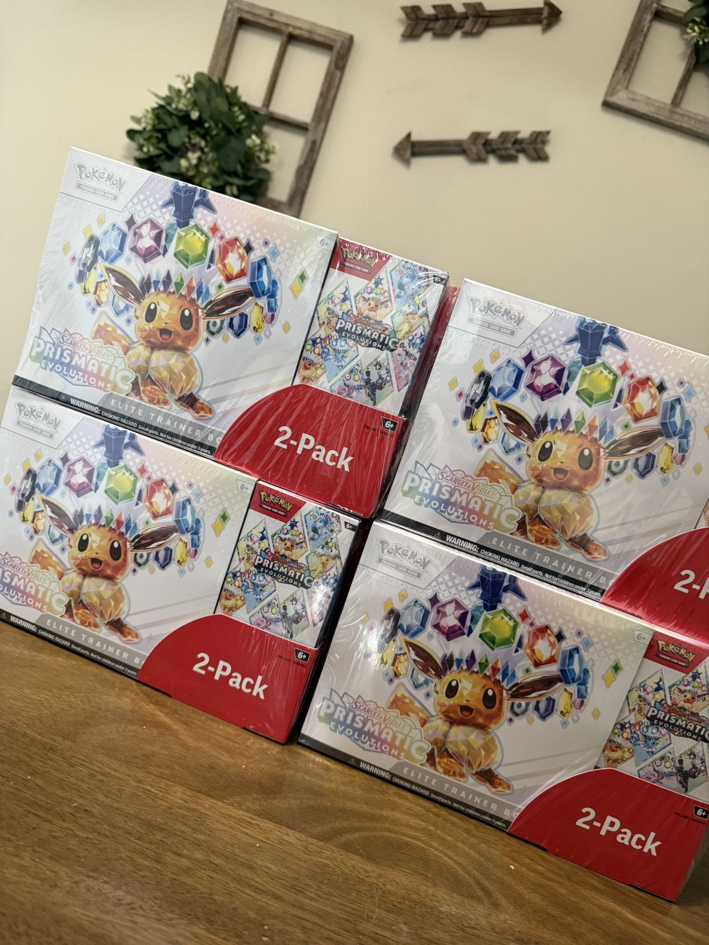 Prismatic Evolutions Costco 2 Pack Elite Trainer Box and Booster Bundle Pokemon