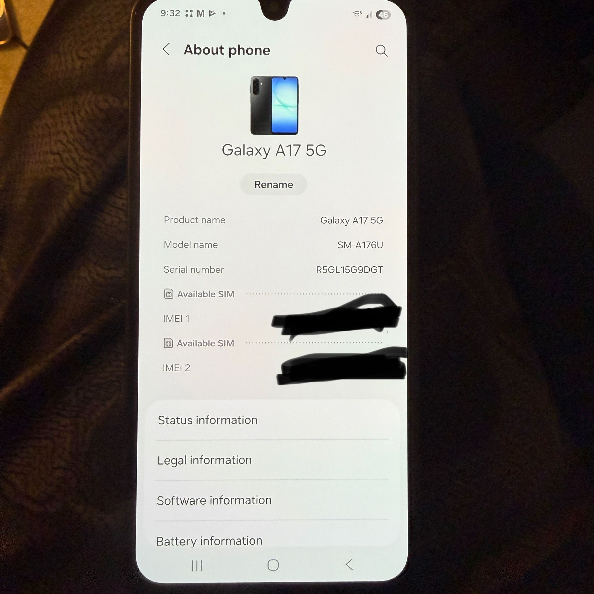 Unlocked Mint Condition Samsung Galaxy A17 5G 128gb.