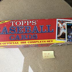 1988 Complete Set Tops Baseball Cards