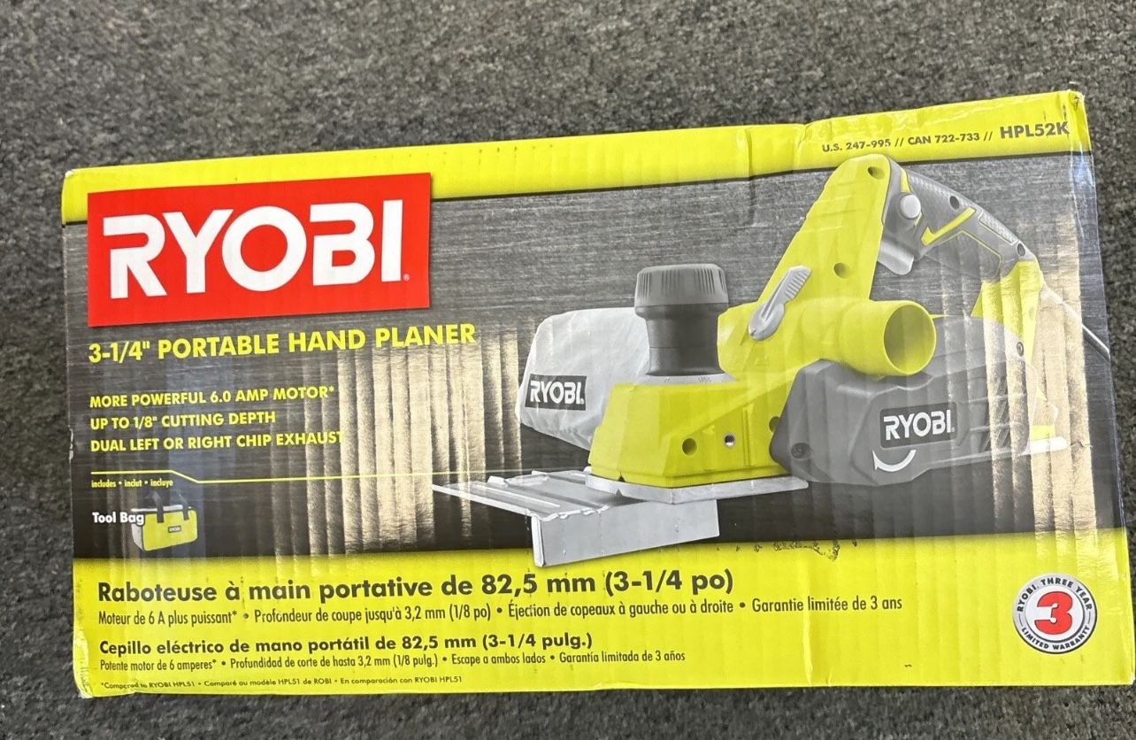 6 Amp Corded 3-1/4 in. Hand Planer with Dust Bag