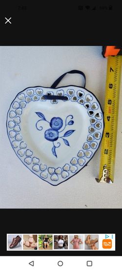 Delft wall decor heart