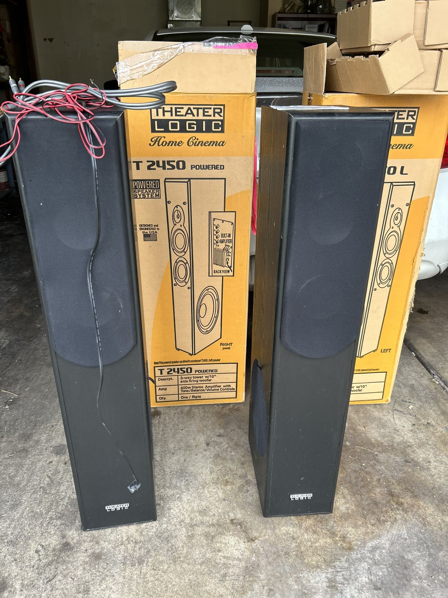 Theater Logic T2450 Home Cinema 3-way Tower With 8" Side Firing Woofer Set