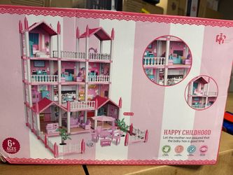 Happy Childhood Large Pink Dollhouse Playset