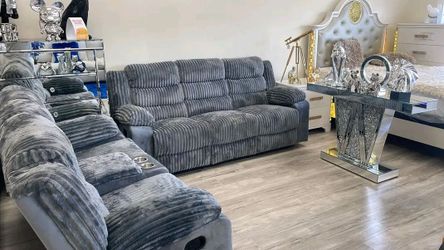 Sofá y loveseat nuevo reclinable eléctrico con luces led porta baso preguntar precio ask for price