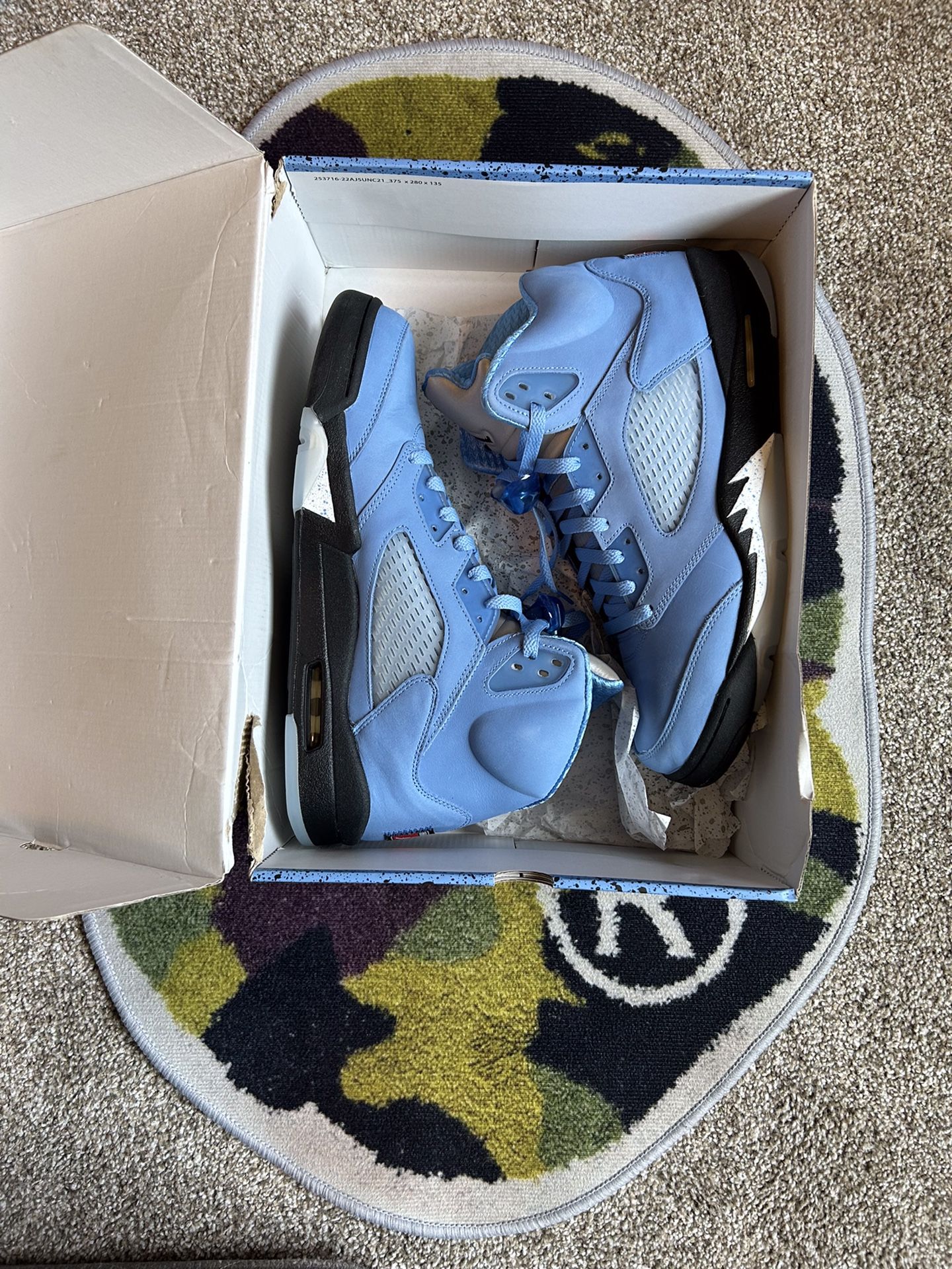 Jordan 5 University Blue Size 13