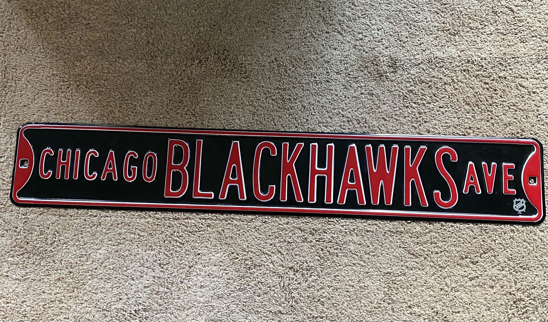 Chicago Blackhawks Steel Street Sign 36 Inches