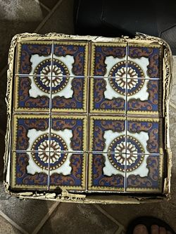Antique Full Box Of Spanish Tile