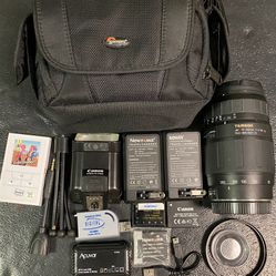 Lowepro Camera Bag Full of Camera Photography Equipment 