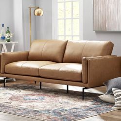 New In Box Asher Leather Sofa (retail $1695)