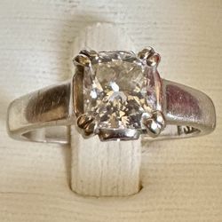 Certified Ritani Diamond Engagement Ring White 14k Gold Modified Brilliant Cushion Brilliant