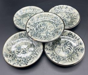 Vtg Stoneware Sushi/Wasabi Dipping Bowls