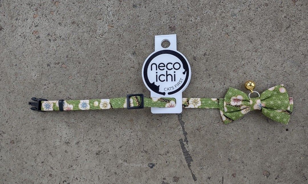 Necoichi Hanami Bow Tie Breakaway Cat Collar