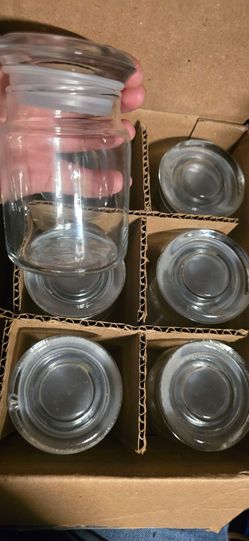 4.5 oz anchor country glass kitchen jars with lids