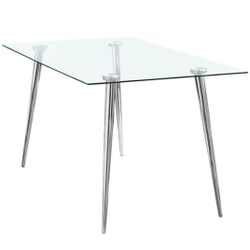 Glass Silver Table 