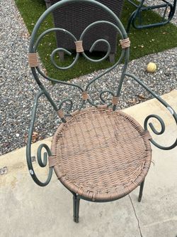 Rod iron table and chairs