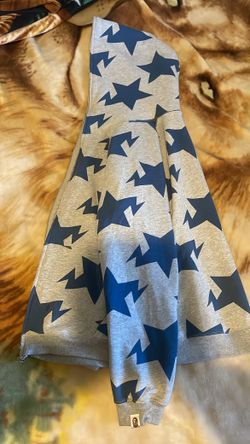 2008 Bape bapesta Star zip up hoodie grey/blue Star
