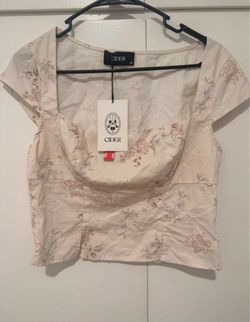 NWT Cider Floral Crop Top Size M