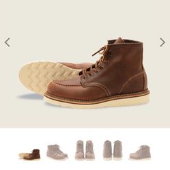 SIZE 8 RED WING THE STORM WELTED WATERPROOF LEATHER SOFT TOE BOOTS BRAND NEW