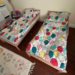 Ikea Sniglar bed with Underlig mattresses (2)