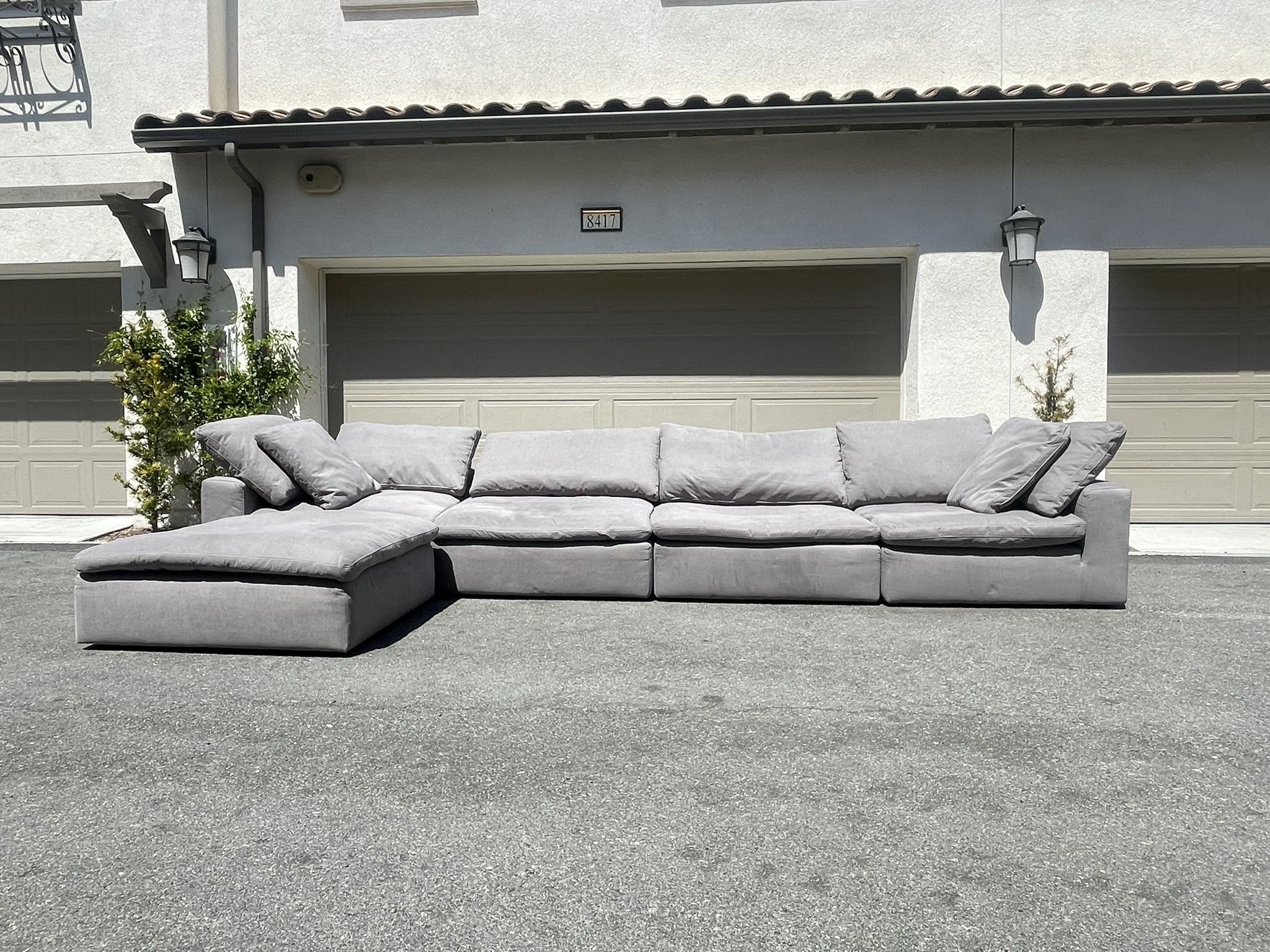 Amazing Cloud Couch Gray Sectional Couch Modular Sofa In Perfect Condition - Free Delivery 🚚