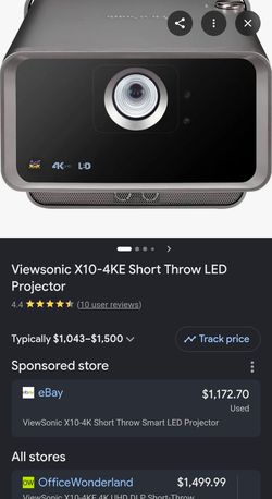 ViewSonic X10-4KE True 4K UHD Projector HDR, 2400 Lumens, Only 107 Hours! Like New, Original Box, Harman Kardon Speakers