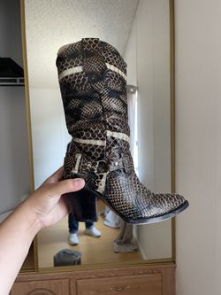 jugo boots - python cowgirl boots