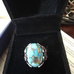 925 Turqpise Ring Size 7