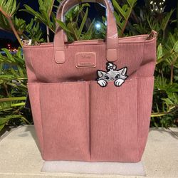 DISNEY LOUNGEFLY THE ARISTOCATS CORDUROY MARIE TOTE
