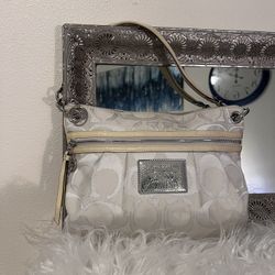 Summer White Coach Poppy Bag
